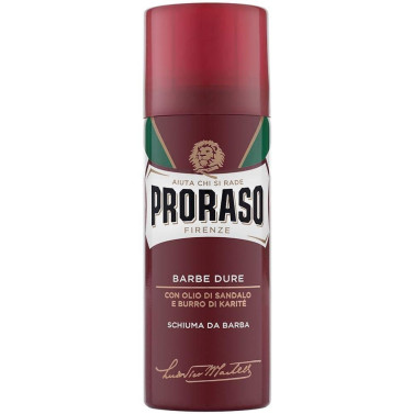 Spuma de barbierit pentru fir de par aspru Proraso Red
