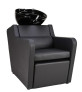 Unitate de spalare cu bazin ceramic negru si suport de picioare electric Super Salon Perfect